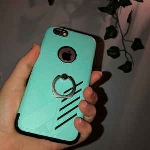 Teal iPhone 6s ring phone case